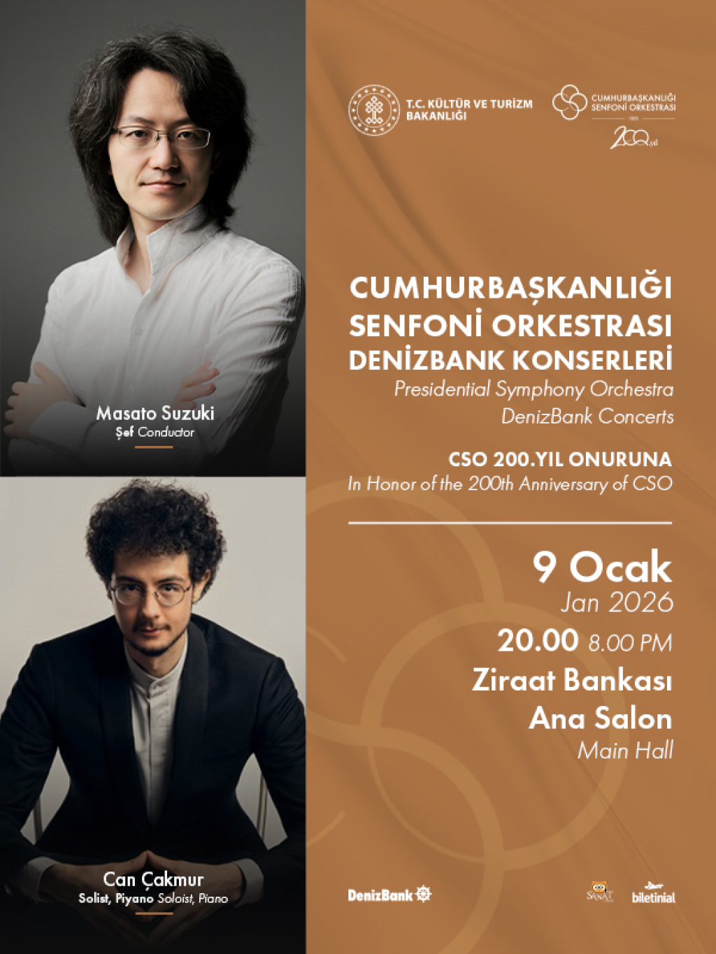 Cumhurbaşkanlığı Senfoni Orkestrası DenizBank Konserleri 09 Ocak