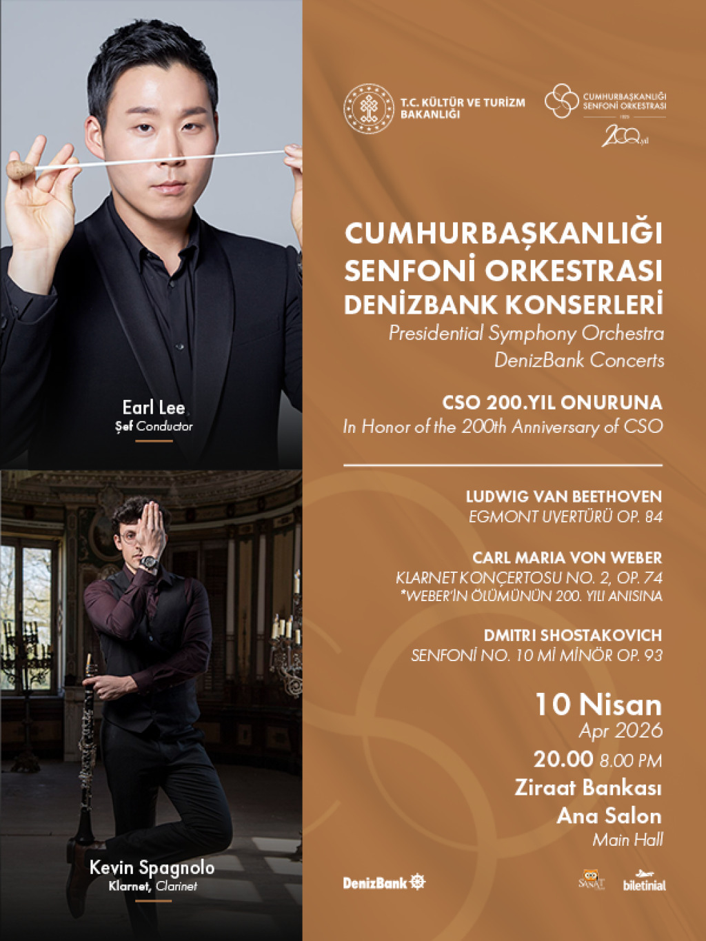 Cumhurbaşkanlığı Senfoni Orkestrası DenizBank Konserleri 10 Nisan
