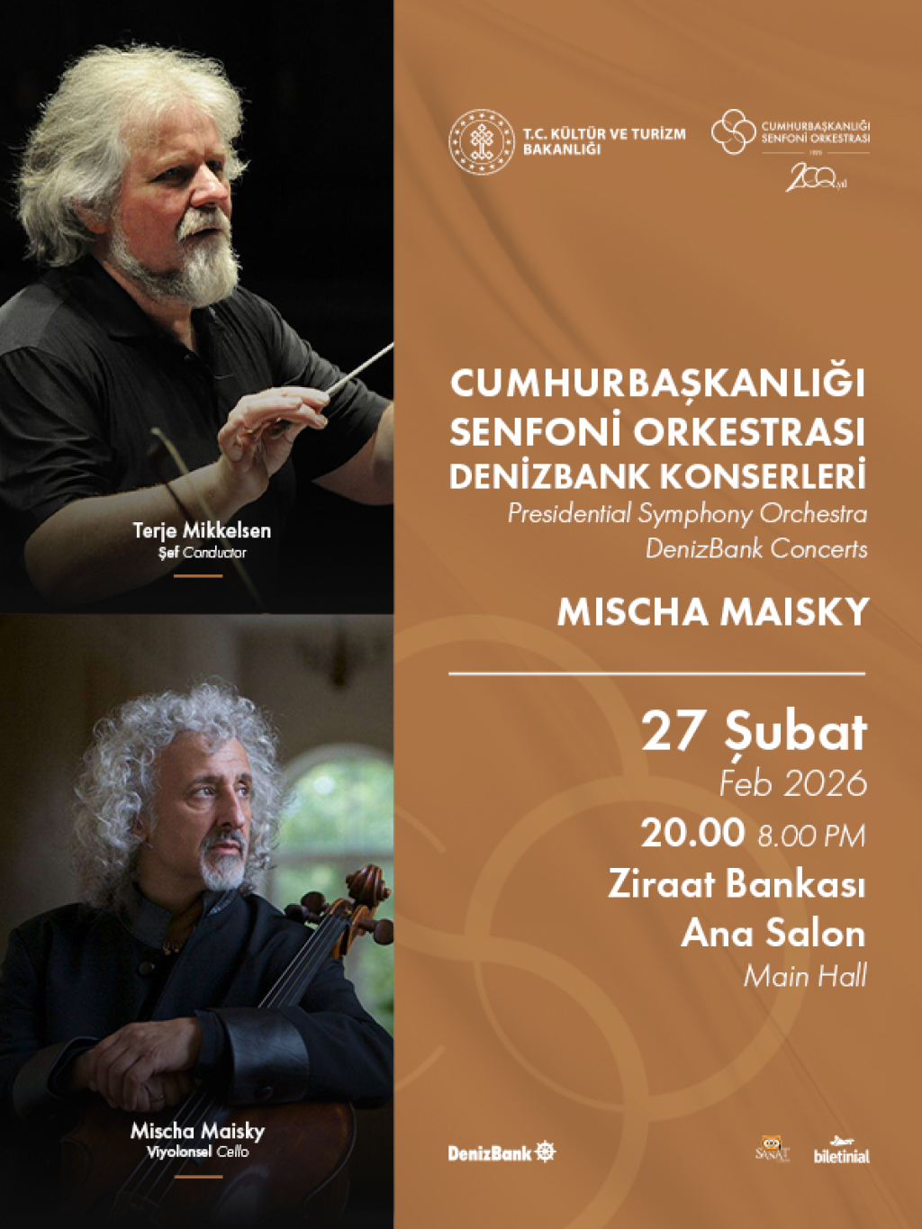 Cumhurbaşkanlığı Senfoni Orkestrası DenizBank Konserleri 27 Şubat