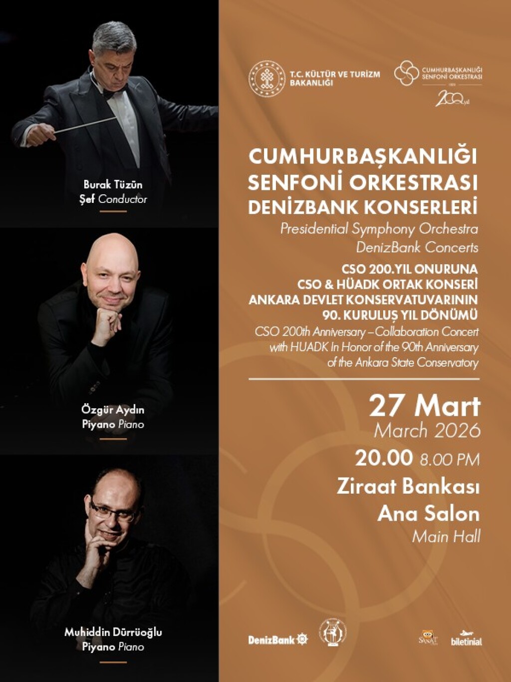 Cumhurbaşkanlığı Senfoni Orkestrası DenizBank Konserleri CSO&Hüdak Ortak