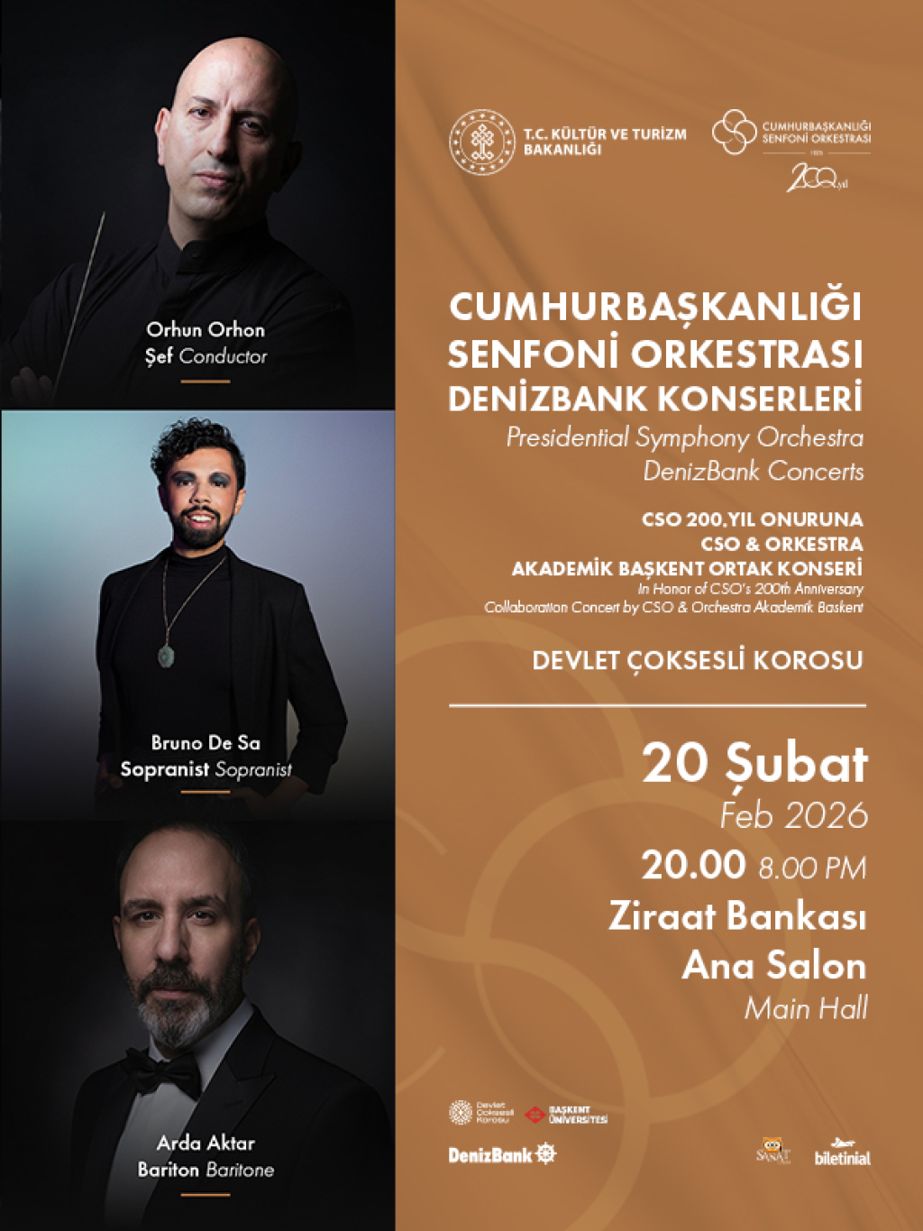 Cumhurbaşkanlığı Senfoni Orkestrası DenizBank Konserleri "CSO&OAB Ortak Konseri"