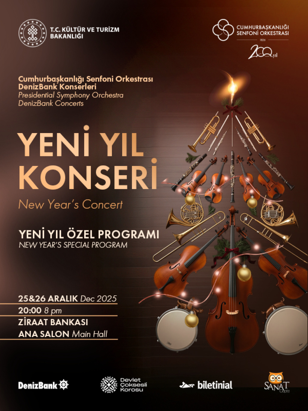 Cumhurbaşkanlığı Senfoni Orkestrası Denizbank Konserleri "Yeni Yıl Özel Konseri"