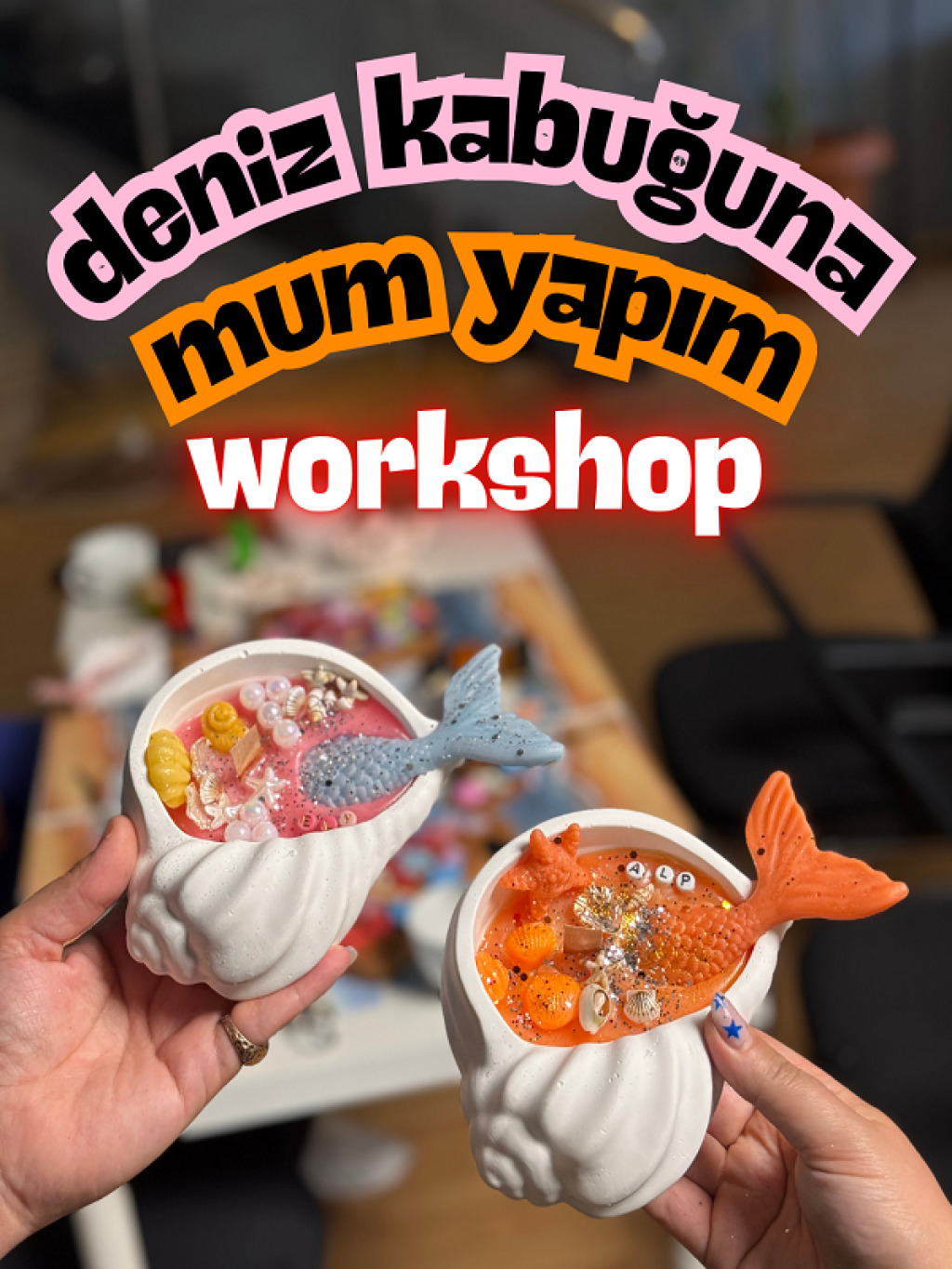 Deniz Kabuğuna Mum Workshop