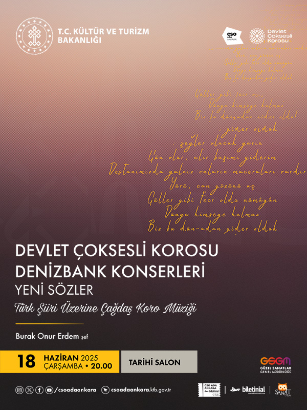 Devlet Çoksesli Korosu Denizbank Konserleri - Yeni Sözler