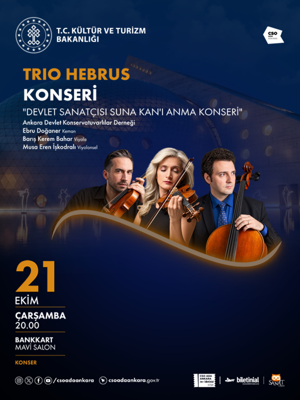 Devlet Sanatçısı Suna Kan'ı Anma Konseri - Trio Hebrus