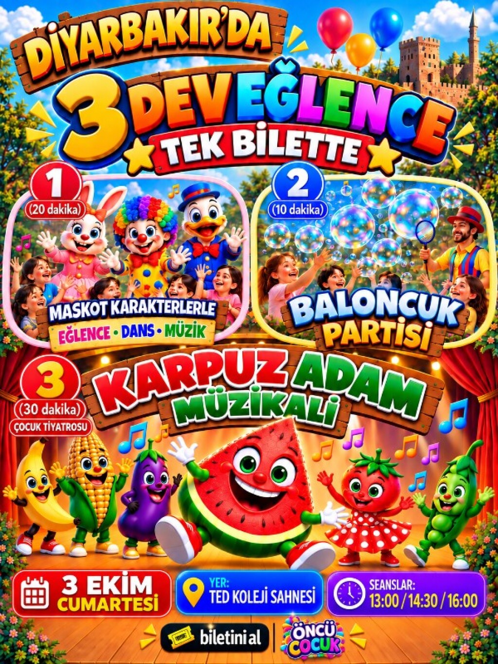 Diyarbakır'da 3 Dev Eğlence Tek Bilette