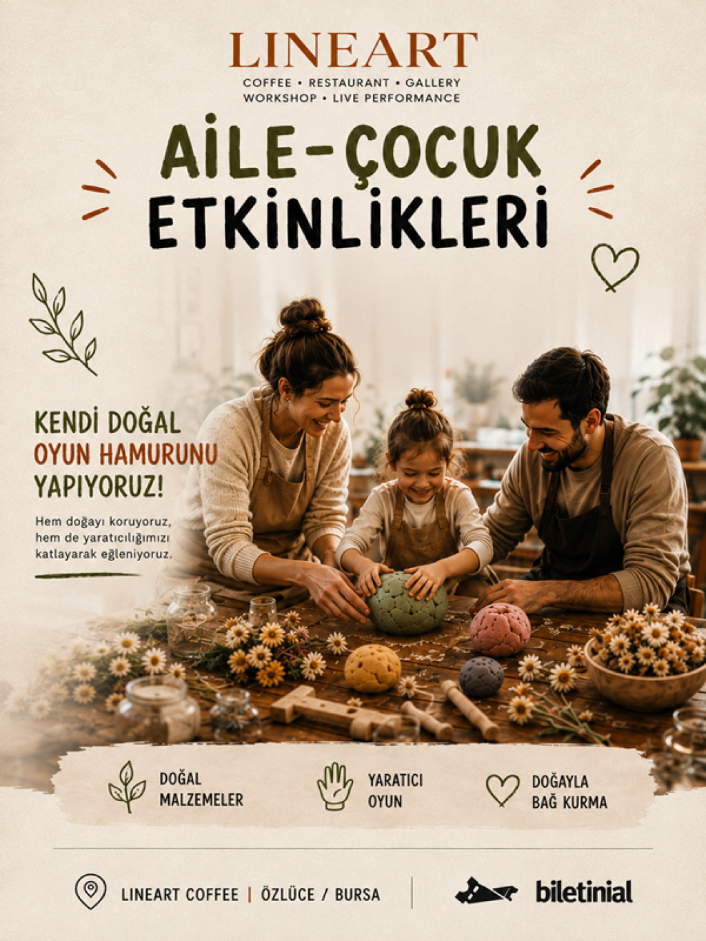 Doğal Oyun Hamurumuzu Yapıyoruz (Aile-Çocuk Etkinliği)