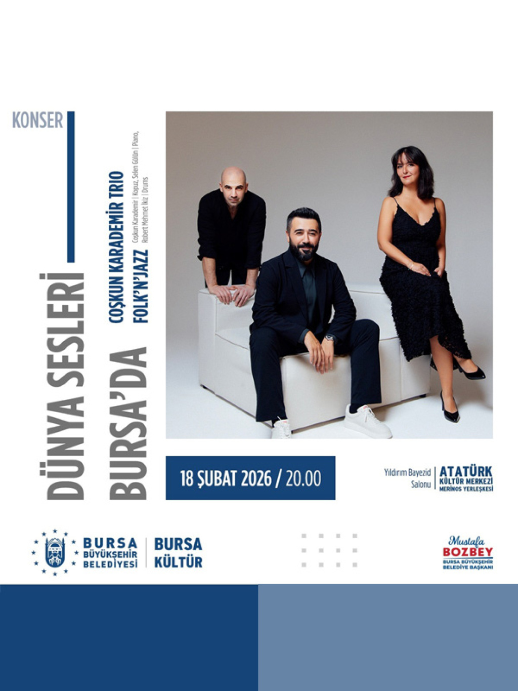 Dünya Sesleri Bursa'da – Coşkun Karademir Trio Folk'n'Jazz