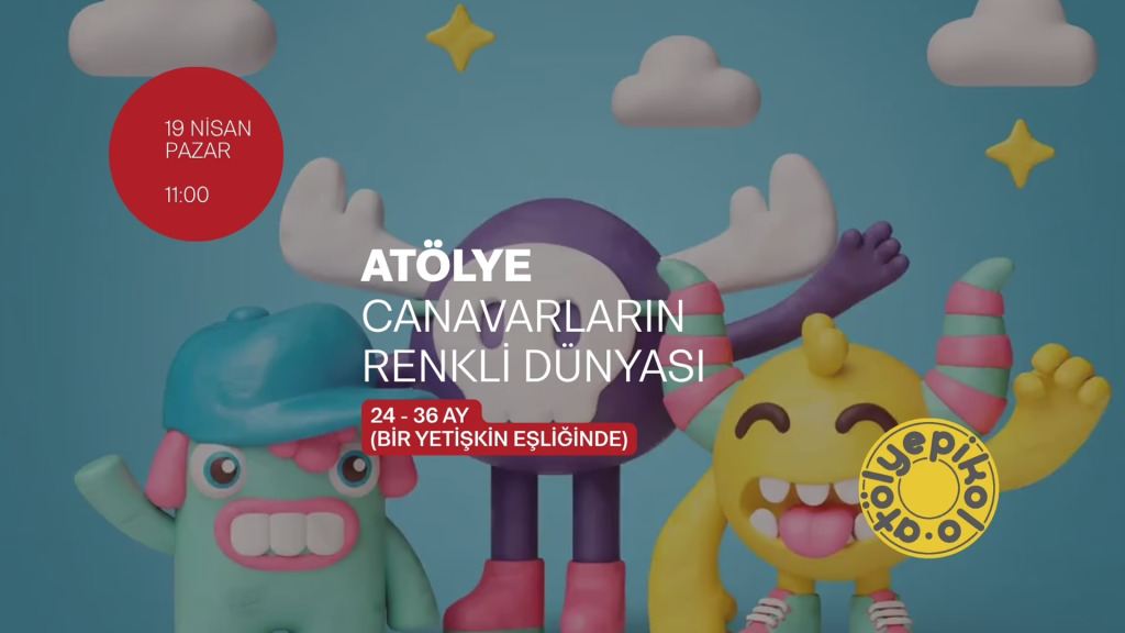 Duyu ve Sanat Atölyesi: Canavarların Renkli Dünyası 24 - 36 ay (bir yetişkin eşliğinde)