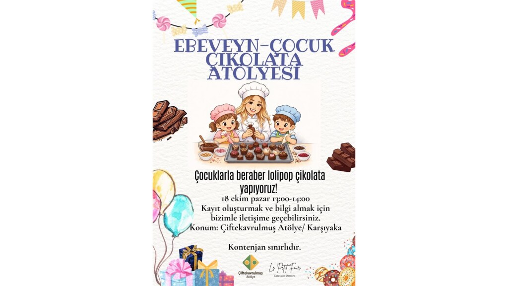 Ebeveyn & Çocuk Katılımlı Çikolata Atölyesi