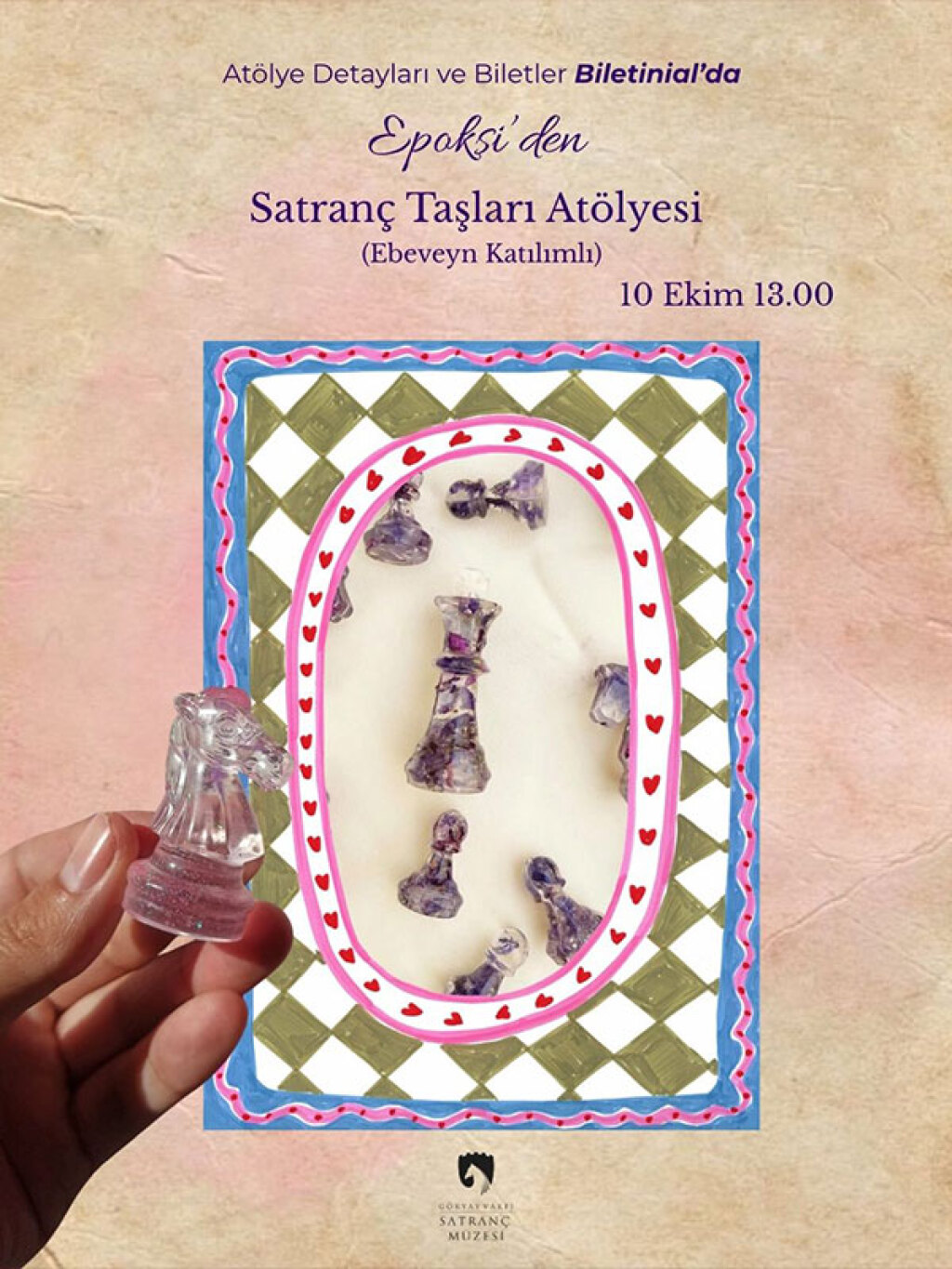 Epoksi'den Satranç Taşları Atölyesi (Ebeveyn Katılımlı)