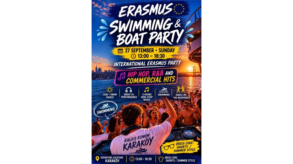 ERASMUS SWIMMING & BOAT PARTY