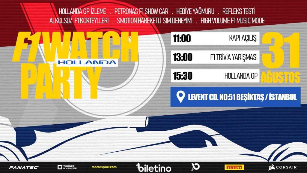 F1 Watch Party Hollanda GP