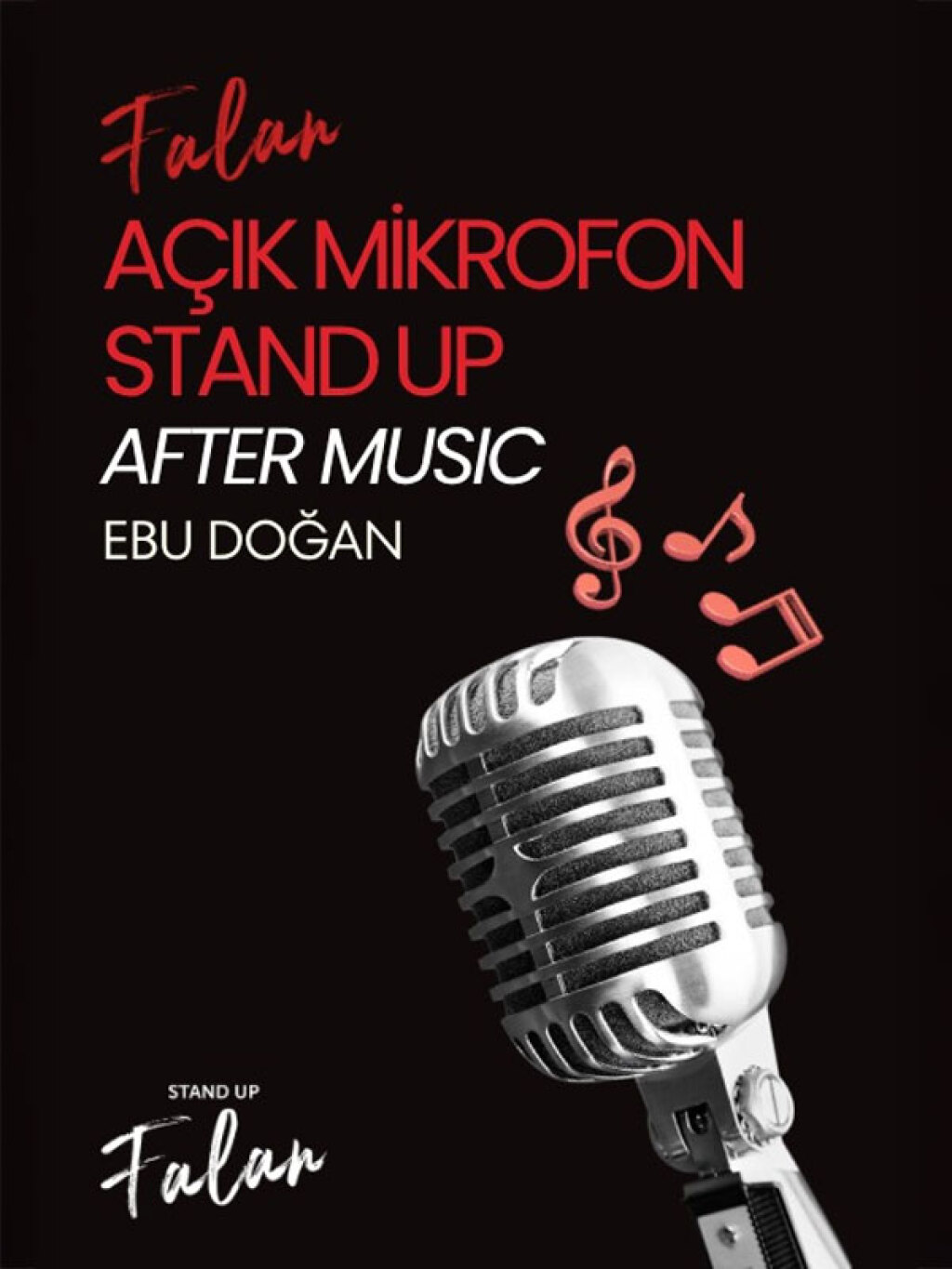 Falan Açık Mikrofon Stand Up After Müzik