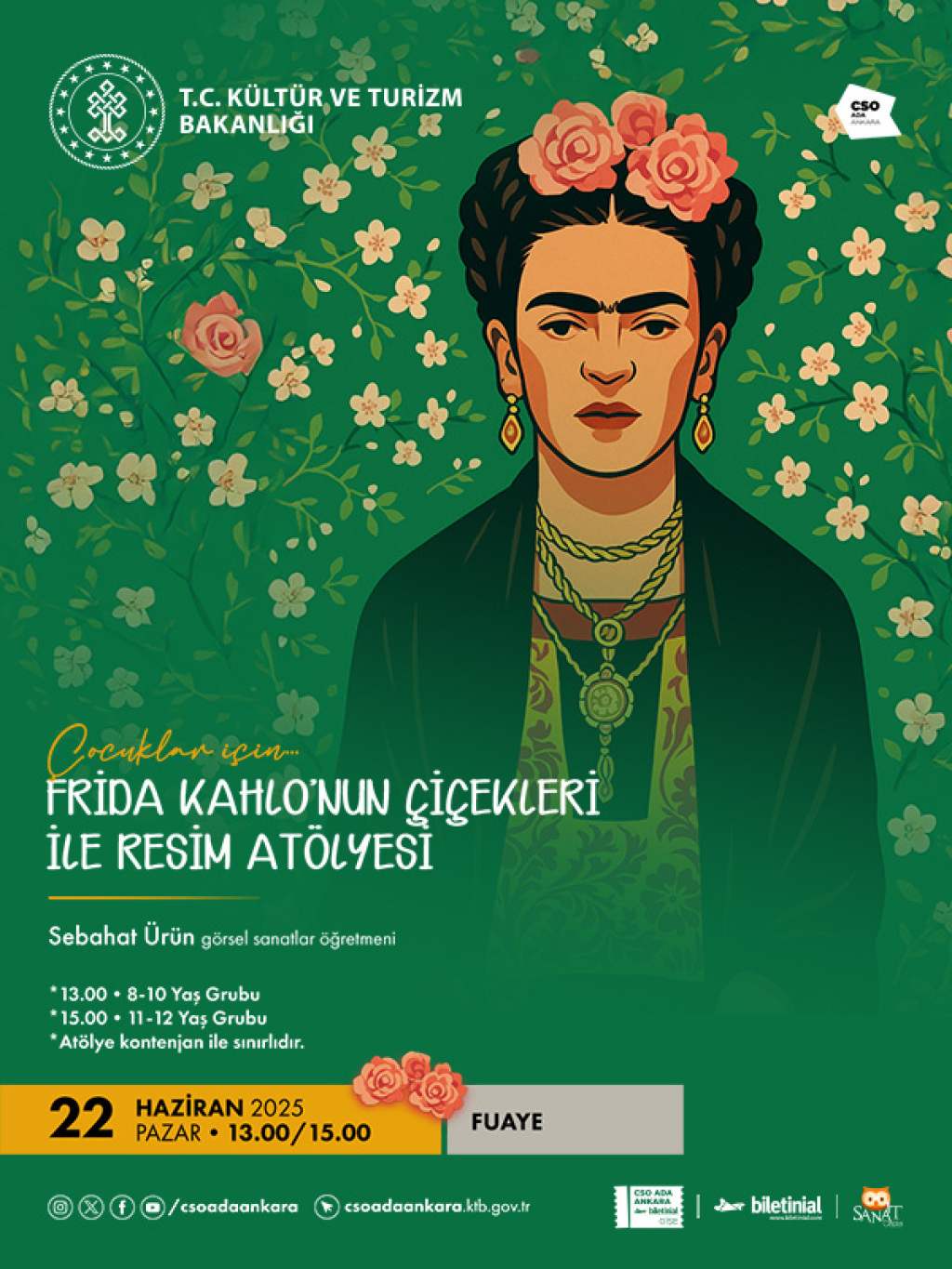 Frida Kahlo’nun Çiçekleri ile Resim Atölyesi