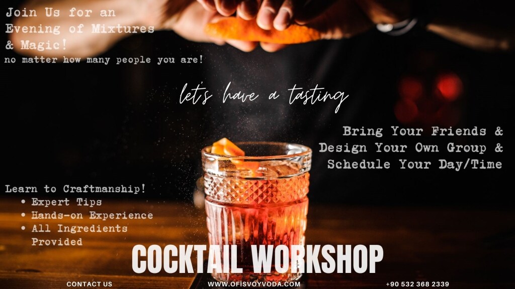 GALATA'da Kokteyl Atölyesi - Cocktail Workshop (3 Kokteyl)- Grup Bileti