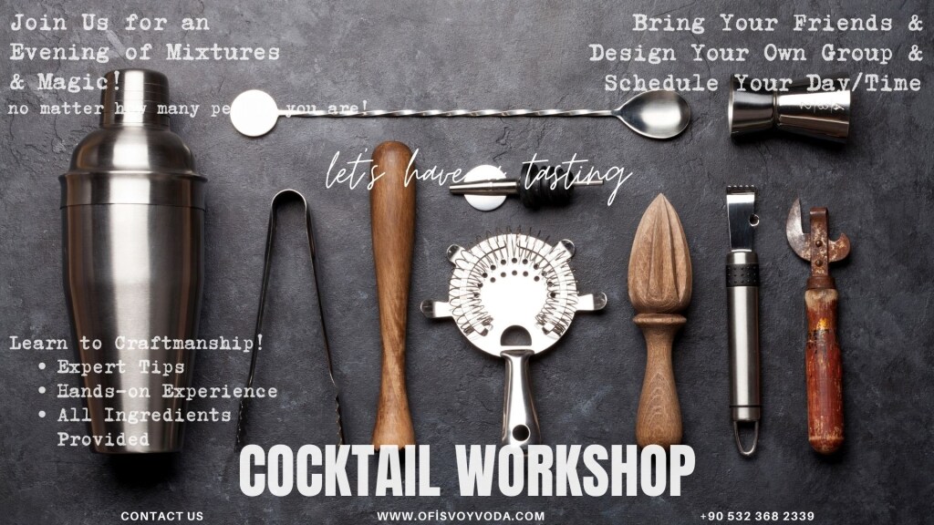 GALATA'da Kokteyl ve Likör YILBAŞI ATÖLYESİ (3 Kokteyl)