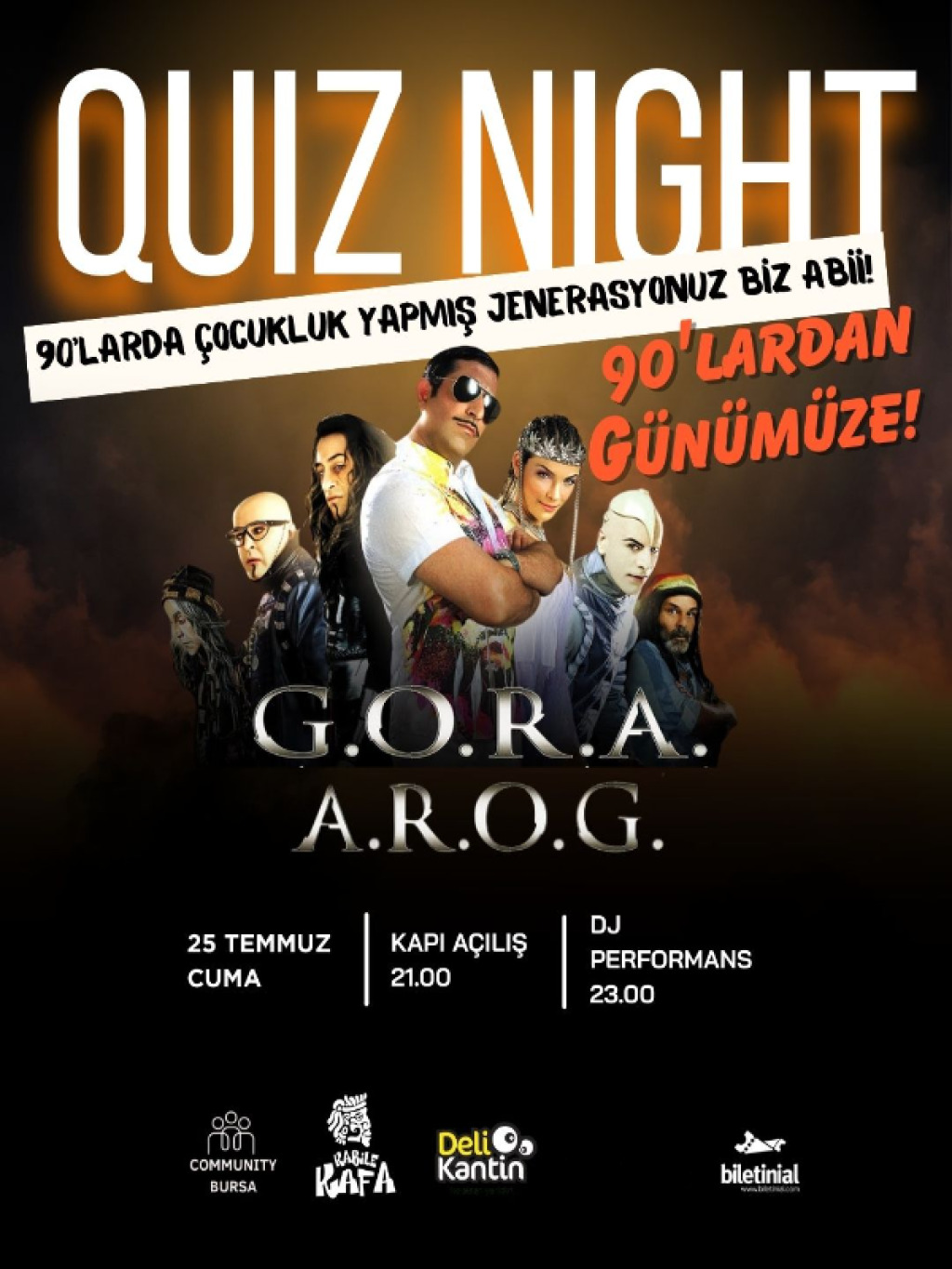 Gora-Arog Quiz Night-90's-00's Dj Performans