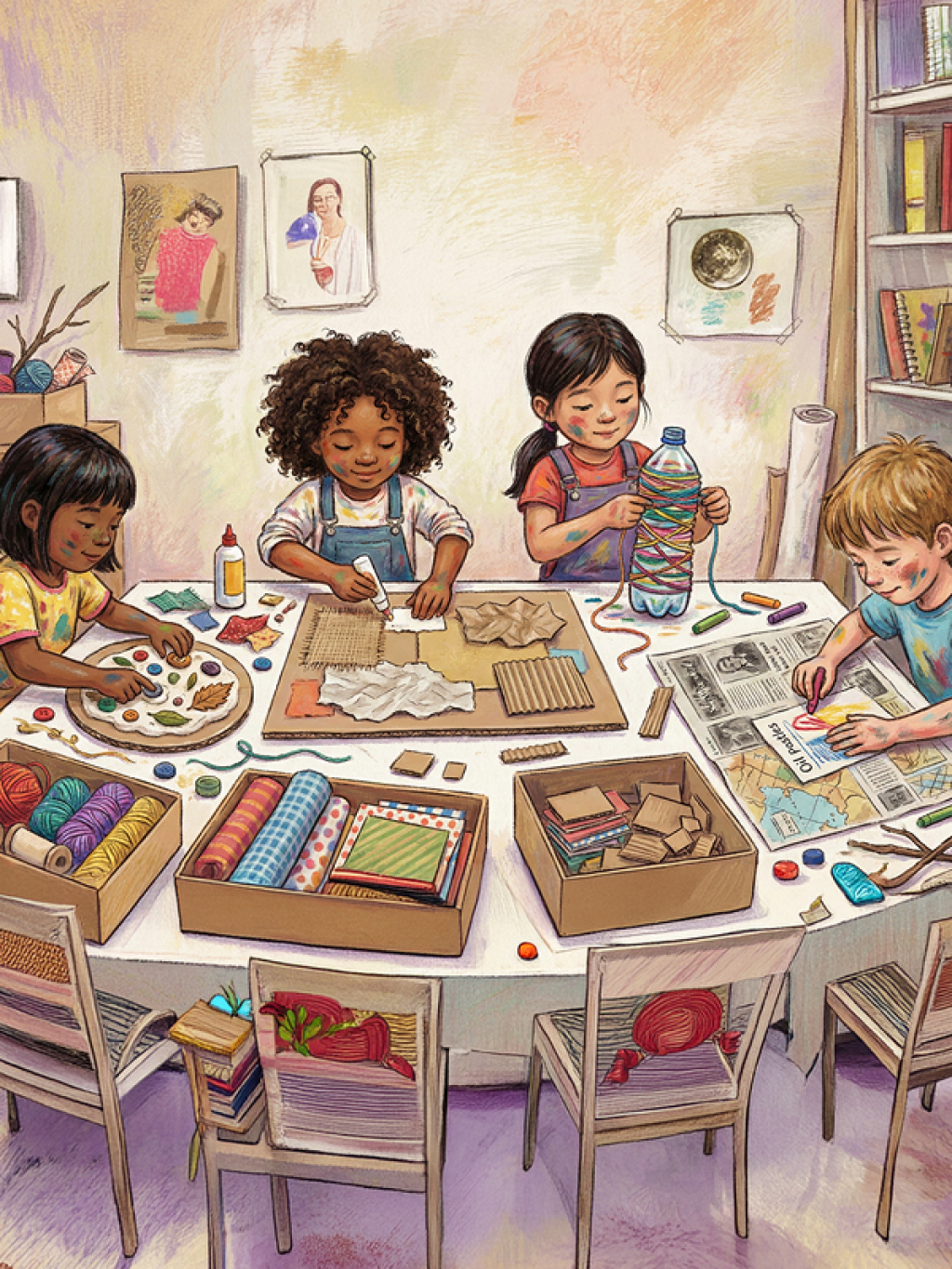 Görsel Sanatlar-Yaratıcılık Atölyesi: Malzemeler Konuşur Mu? Yüzey, Doku ve Anlam Atölyesi Yaş Grubu: 8-11