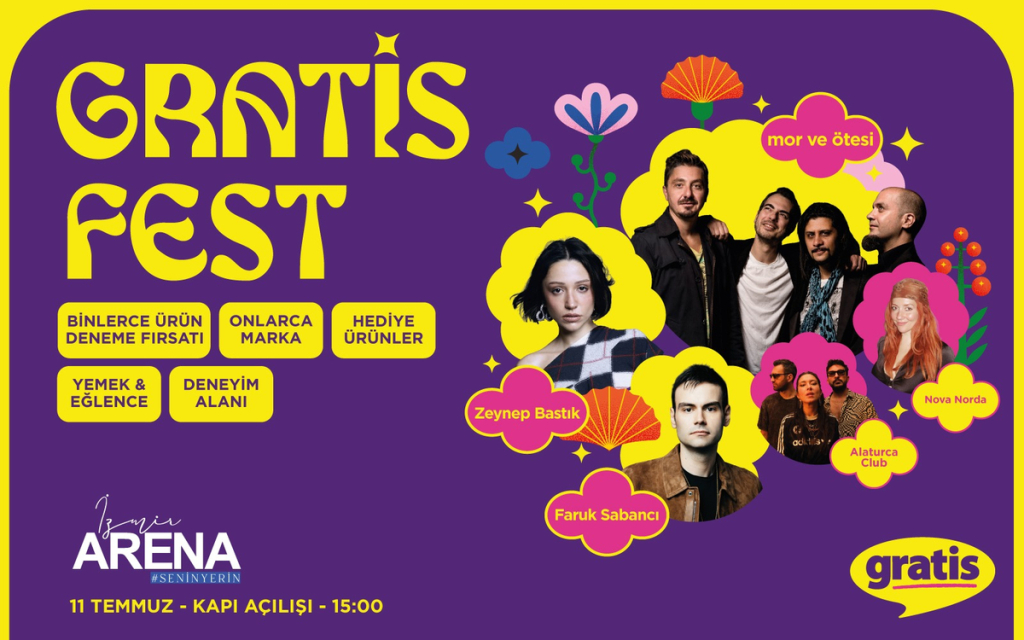 Gratis Fest - İzmir | Mor ve Ötesi, Zeynep Bastık, Faruk Sabancı