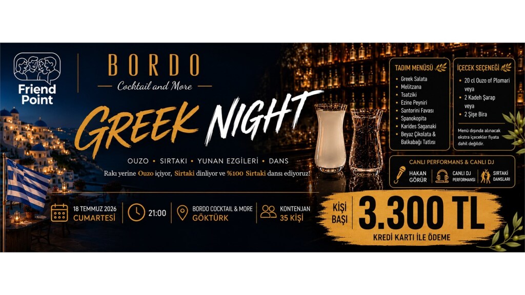 GREEK NIGHT @ BORDO COCKTAIL & MORE