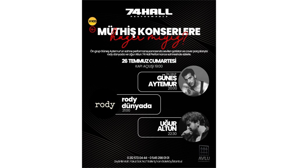 Güneş Aytemur/rody dünyada/Uğur Altun Bakırköy 74 Hall Performance