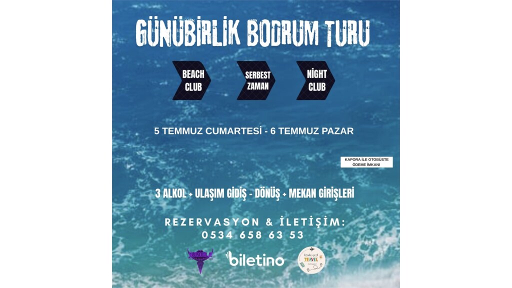 Günübirlik Bodrum Turu ( Sezonun Sayılı Son Turları )