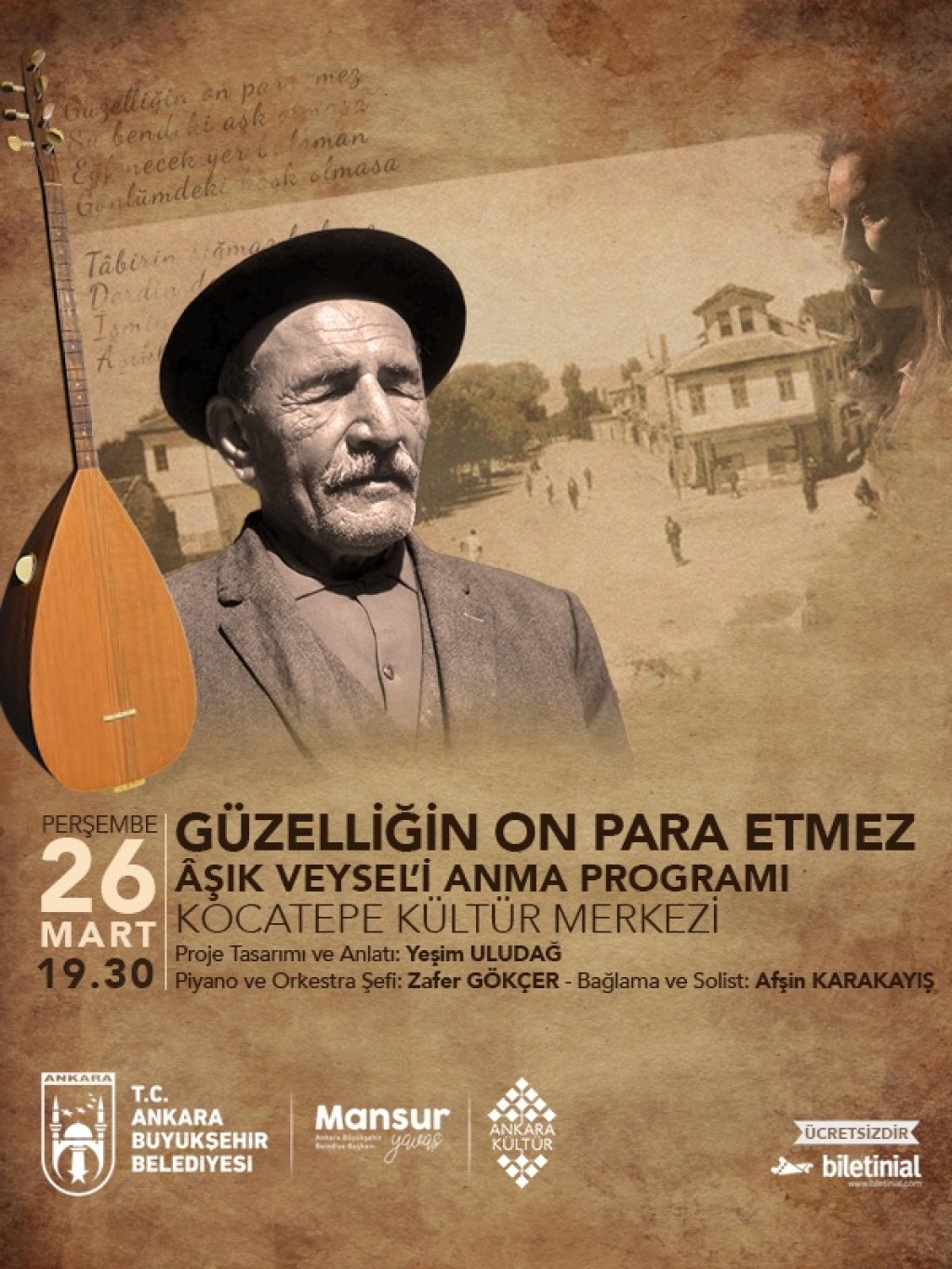 Güzelliğin On Para Etmez Aşık Veysel'i Anma Programı