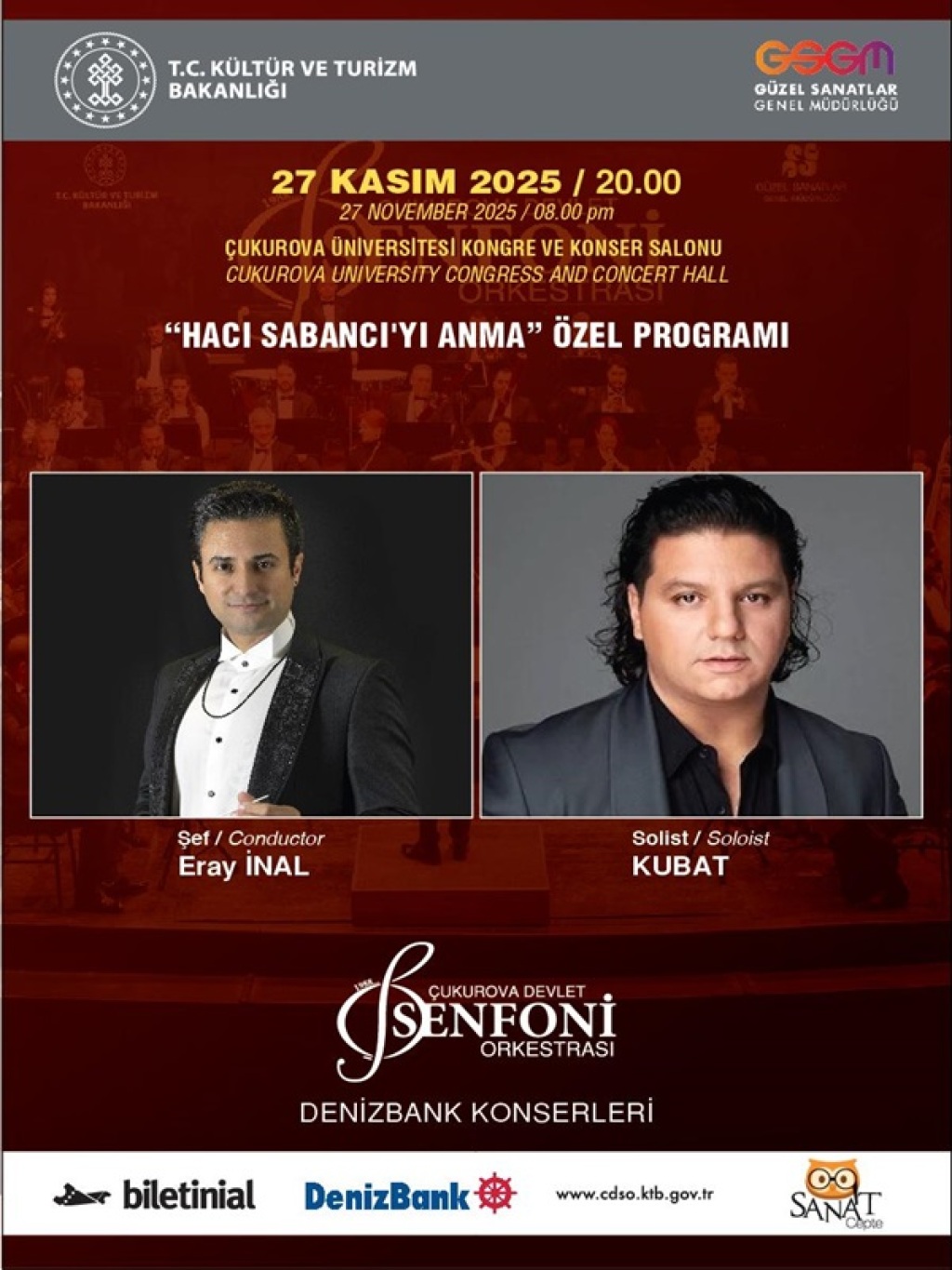 Hacı Sabancı'yı Anma Konseri - Çukurova Devlet Senfoni Orkestrası