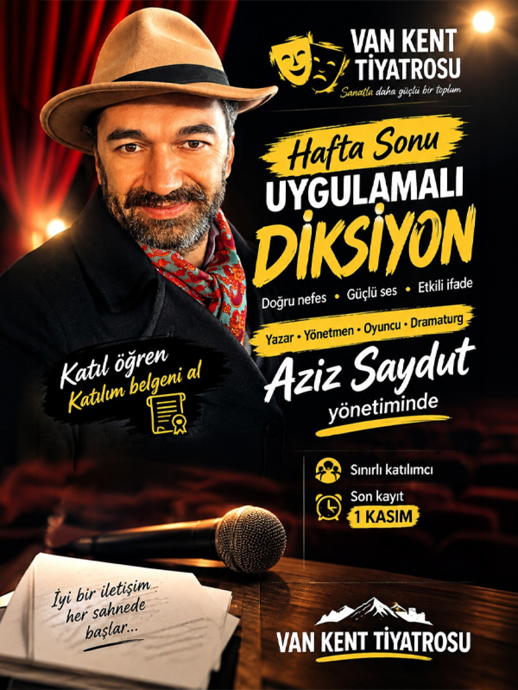 Hafta Sonu Uygulamalı Diksiyon Eğitimi