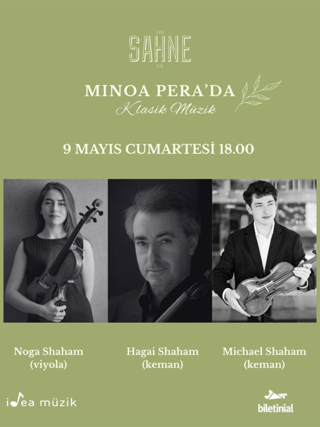 Hagai Shaham (keman), Michael Shaham (keman) & Noga Shaham (viyola)