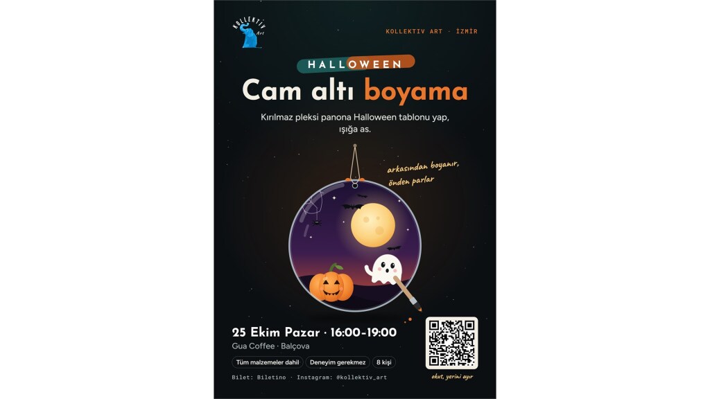 Halloween Cam Altı Boyama Workshop