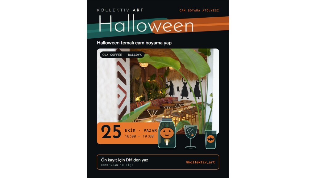 Halloween Cam Boyama Atölyesi