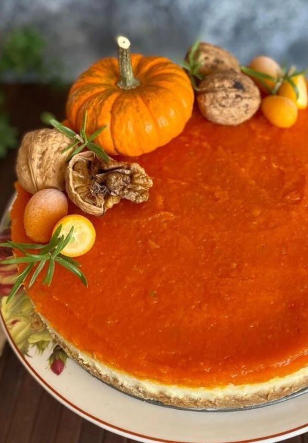Hallowen Bal Kabaklı Cevizli Cheesecake