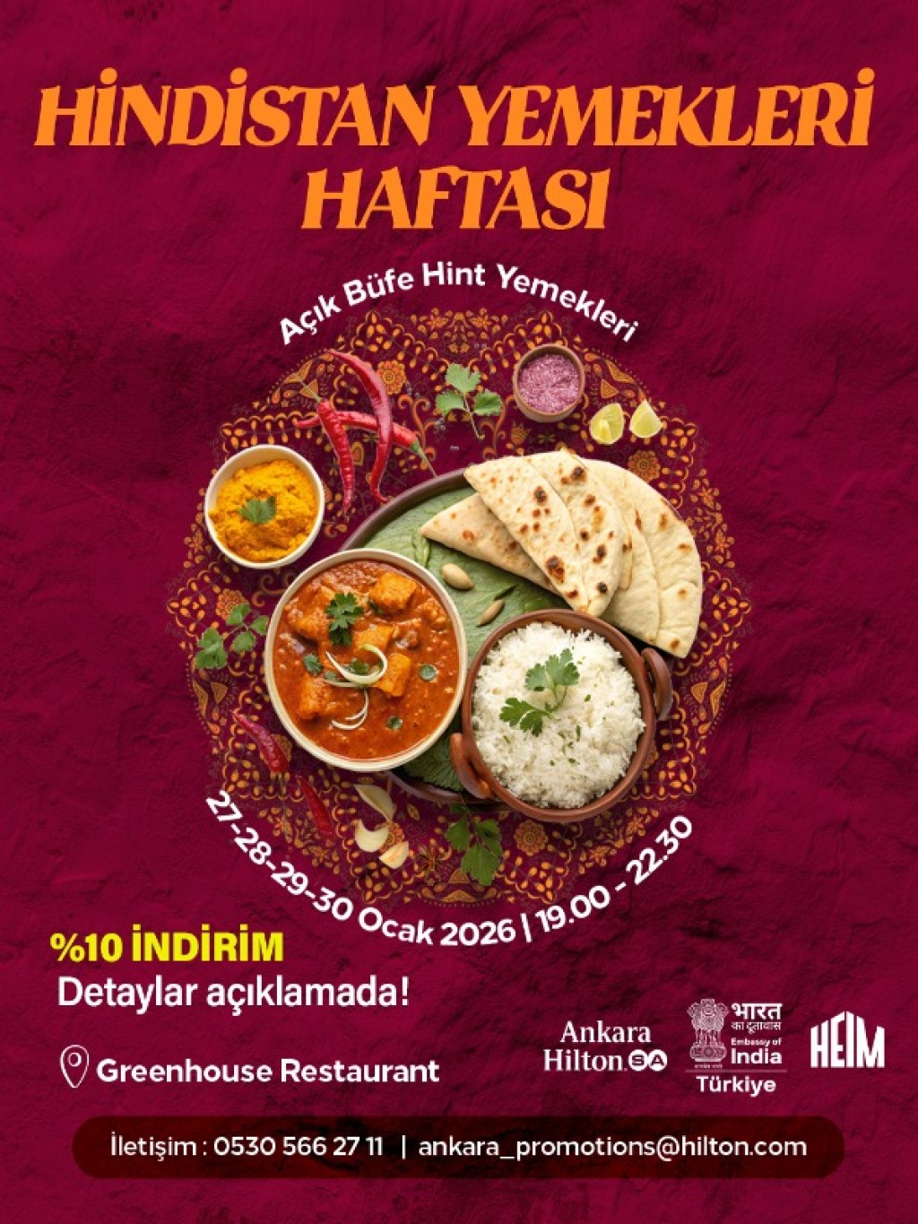 Hindistan Yemekleri Haftası