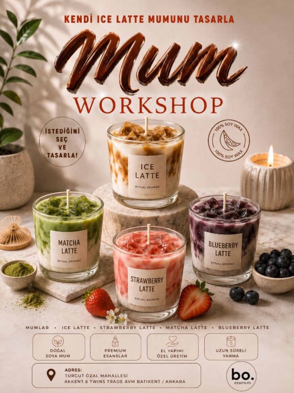 Ice Latte Mum Workshop | Ankara Mum Atölyesi