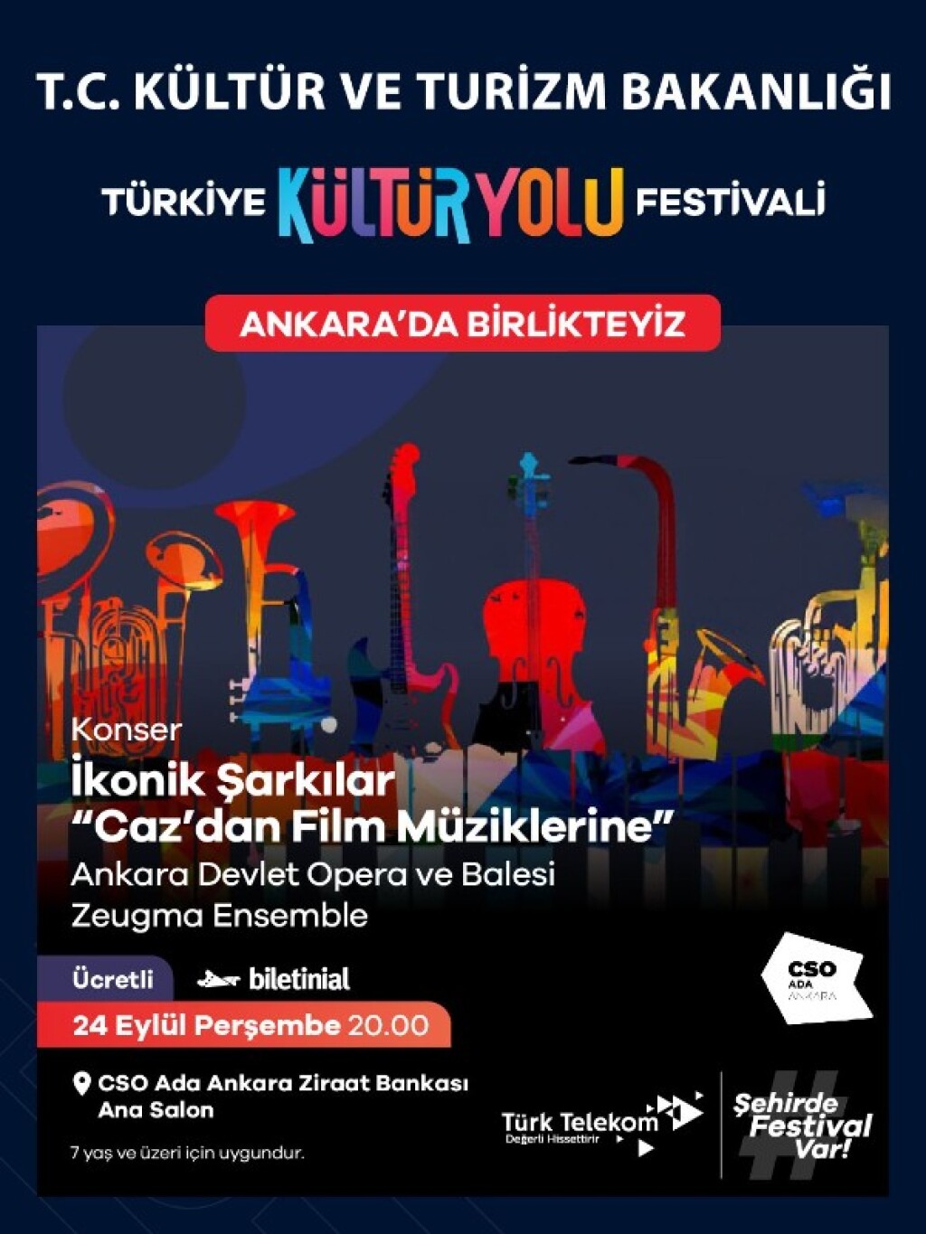 İKONİK ŞARKILAR "Caz'dan Film Müziklerine"- Ankara DOB - Ankara Kültür Yolu