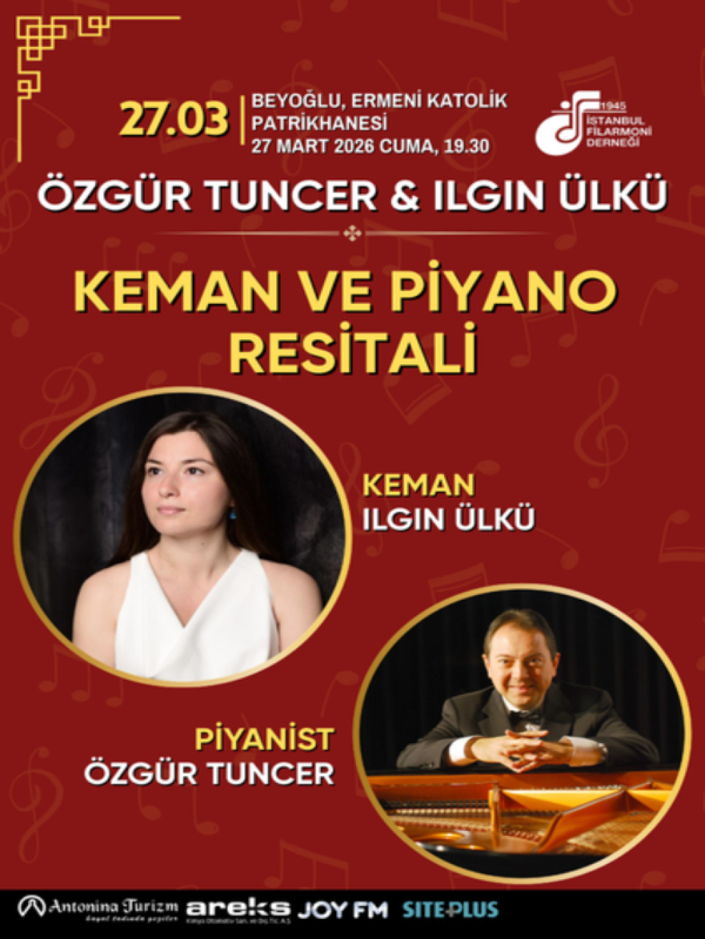 Ilgın Ülkü ve Özgür Tuncer: Piyano & Keman Resitali