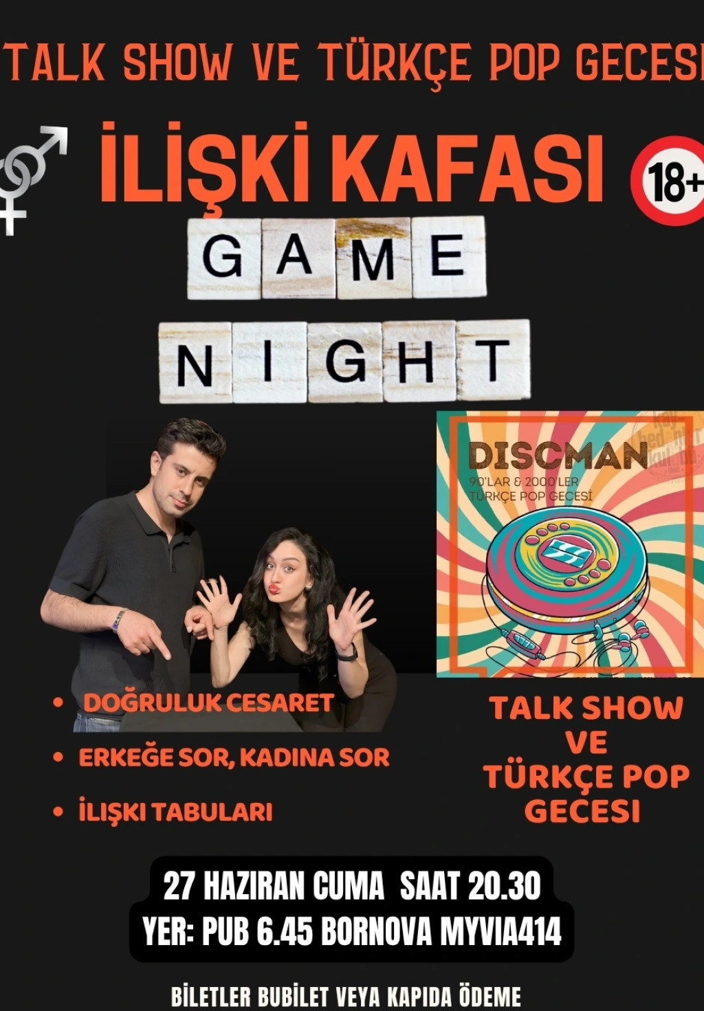 İlişki Kafası Game Night ve Türkçe Pop