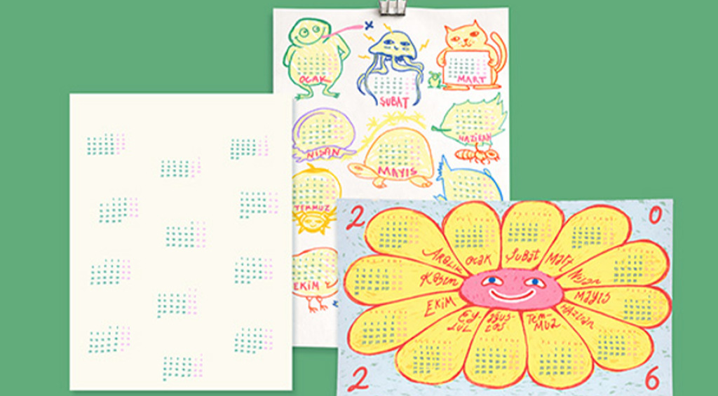 İllüstrasyonlu Takvim Tasarımı (9 - 12 Yaş)