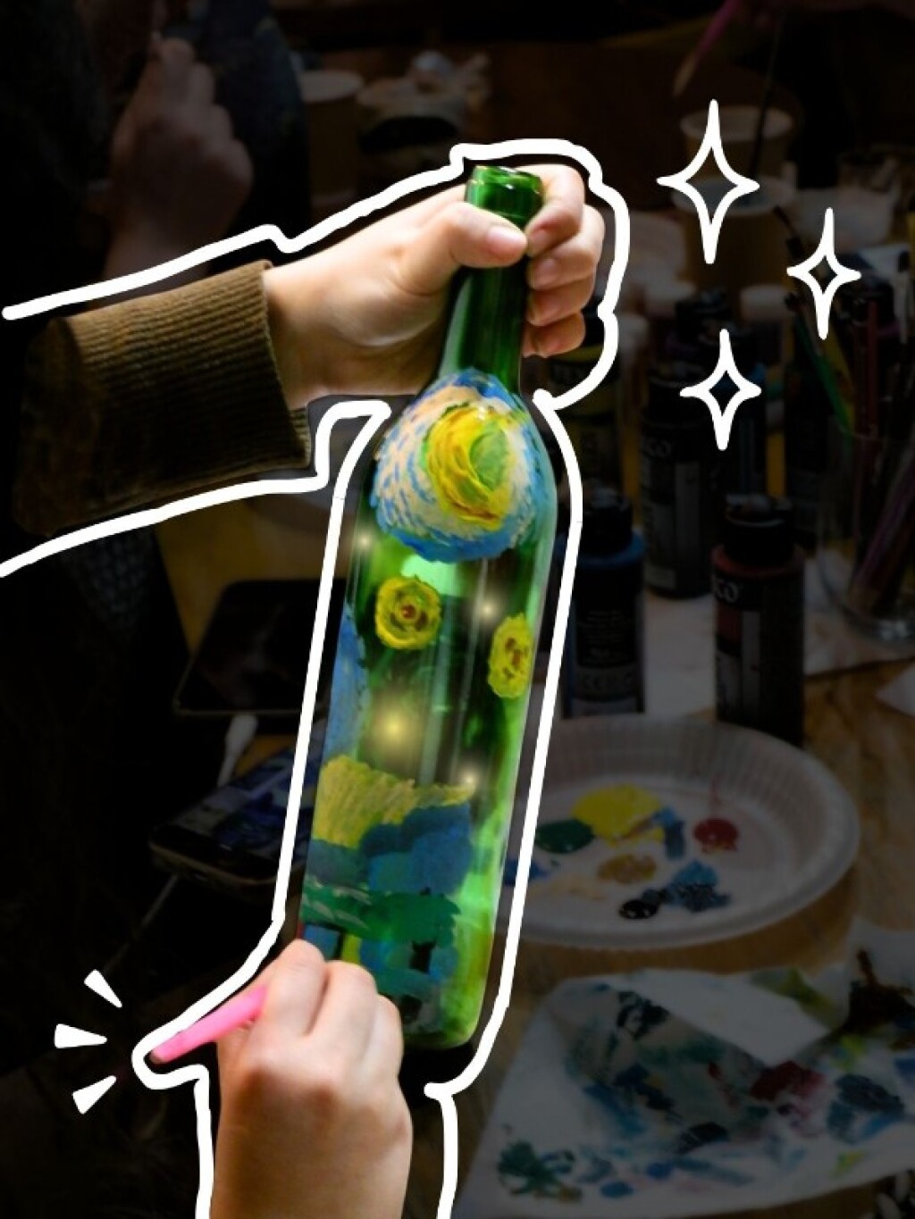 Işıklı Şişe Boyama Atölyesi