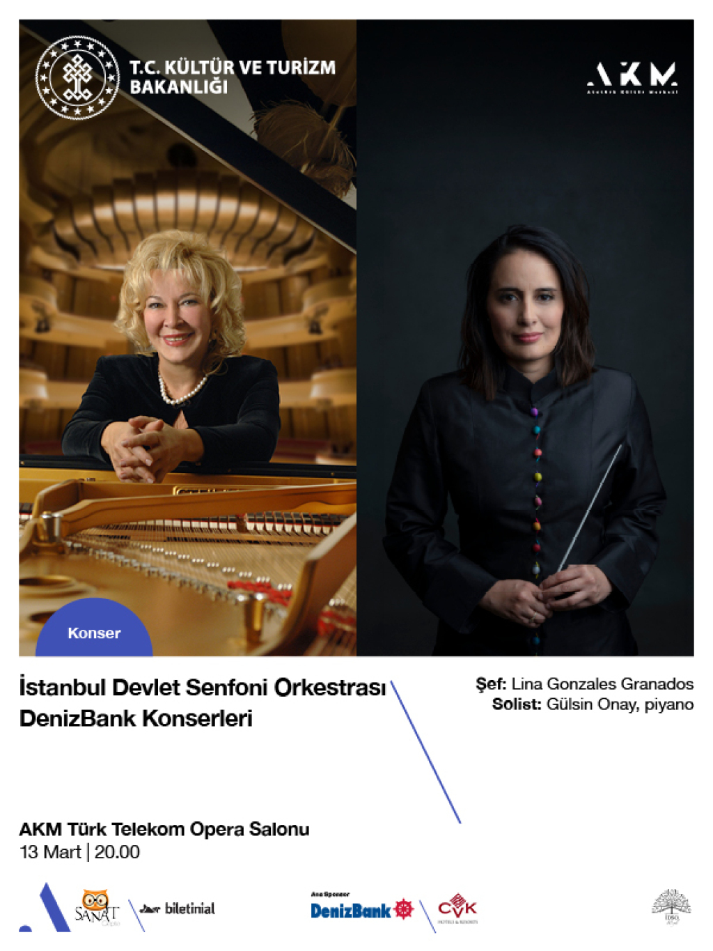 İstanbul Devlet Senfoni Orkestrası DenizBank Konserleri 13 Mart