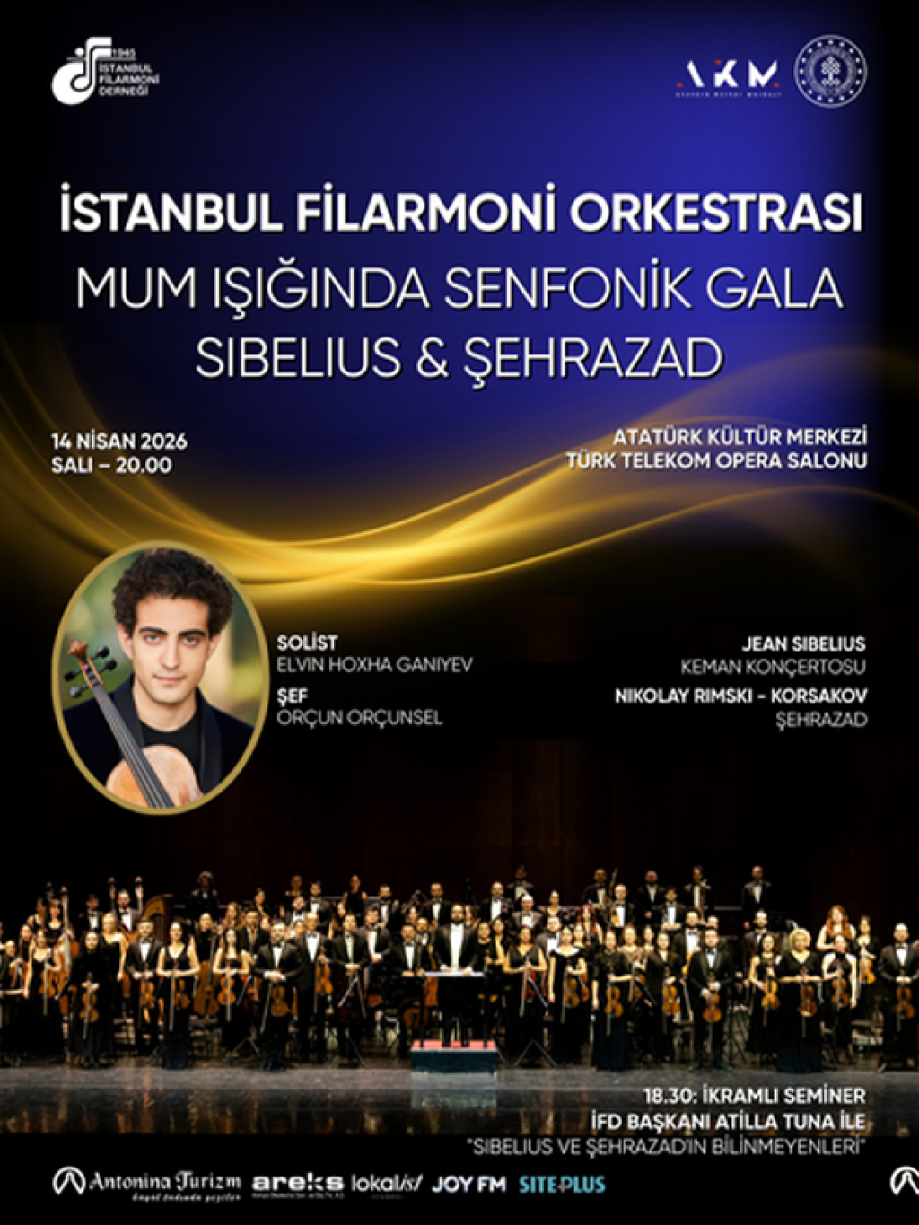 İstanbul Filarmoni Orkestrası "Mum Işığında Senfonik Gala Sibelius & Şehrazad"