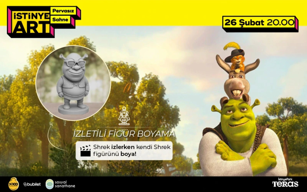 İzletili 3D Figür Boyama (Shrek)