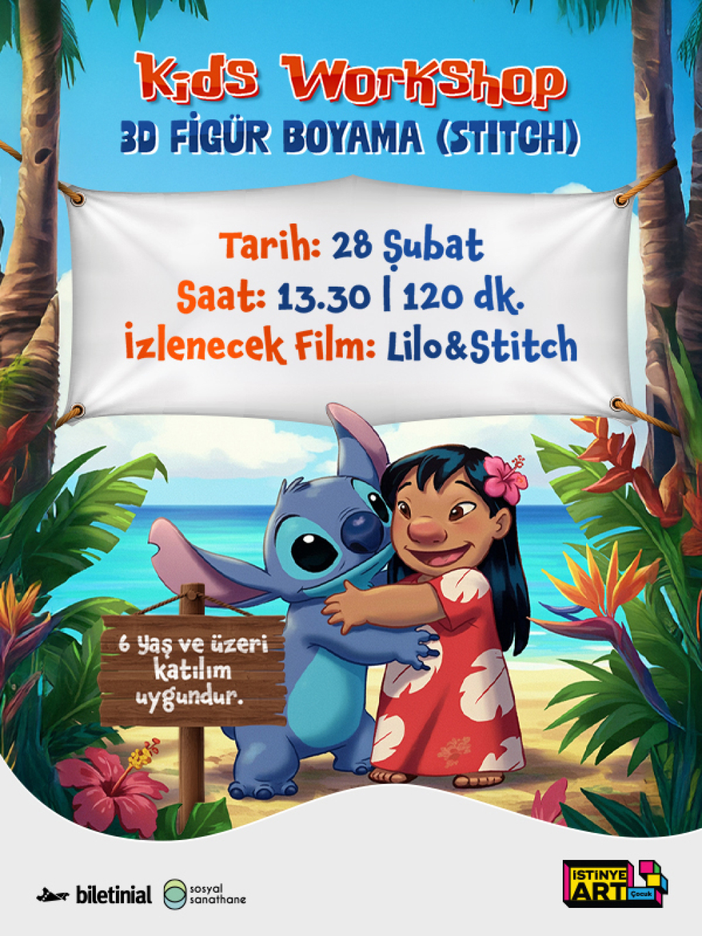 İzletili  3D Figür Boyama (Stitch):  Kids Workshop Ss İzmir X İstinyeart