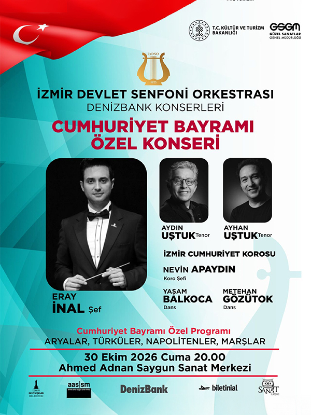 İzmir Devlet Senfoni Orkestrası DenizBank Konserleri - Cumhuriyet Bayramı Özel
