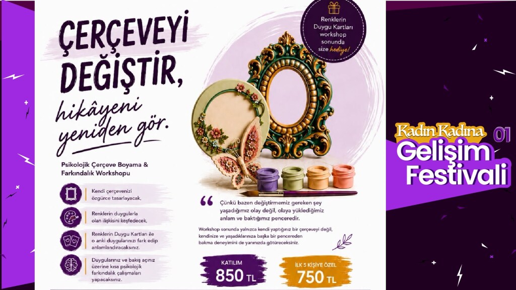 Kadın Kadına Gelişim Festivali: Çerçeveyi Değiştir, Hikâyeni Yeniden Gör Workshop
