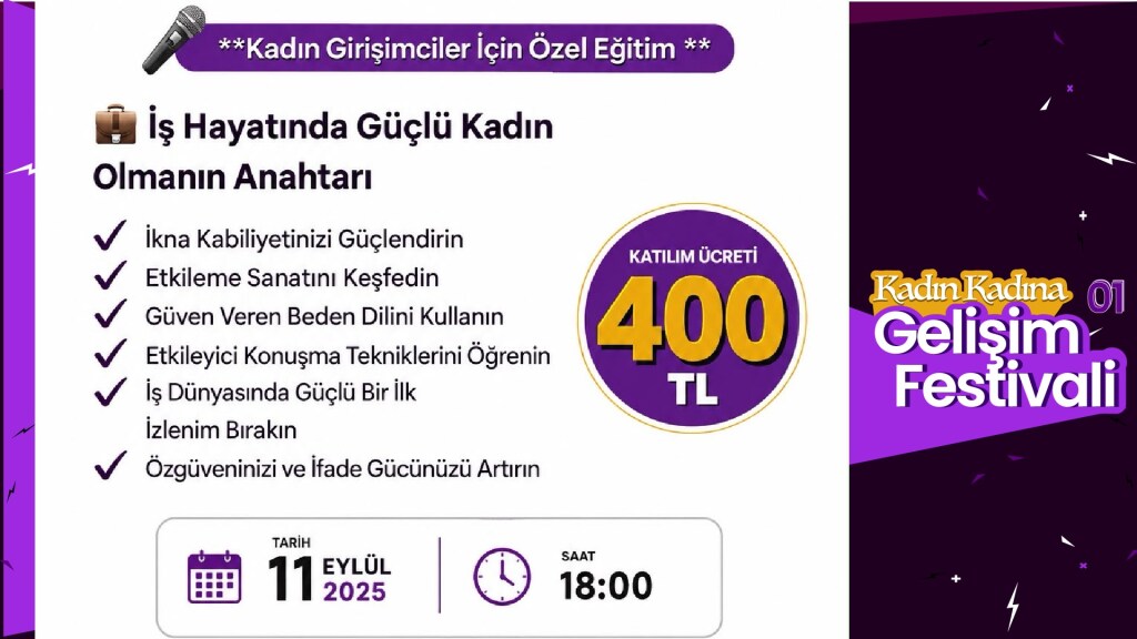 Kadın Kadına Gelişim Festivali: İş Hayatında Güçlü Kadın Olmanın Anahtarı