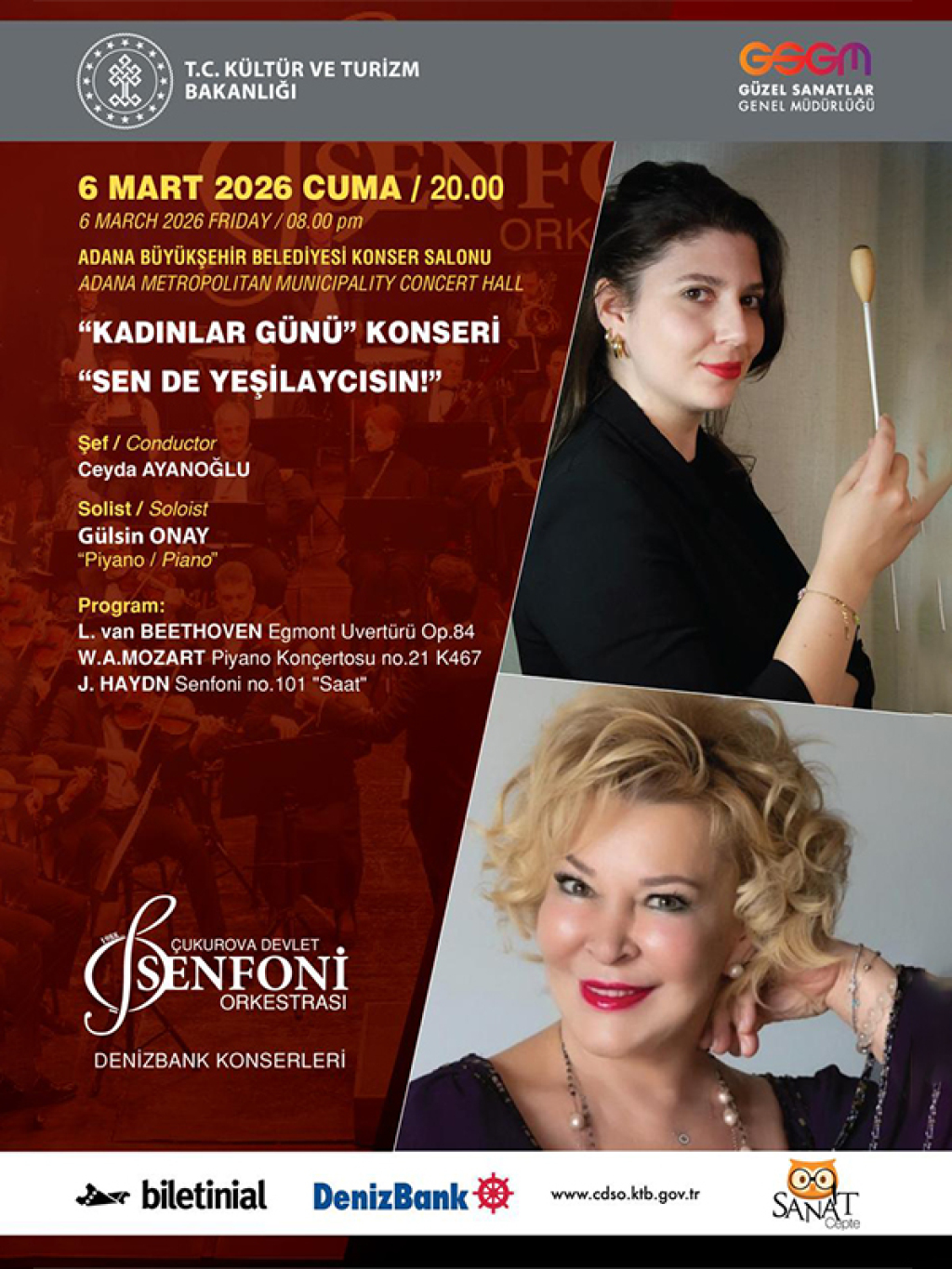 Kadınlar Günü Konseri – Sen de Yeşilaycısın! - Çukurova Devlet Senfoni Orkestrası