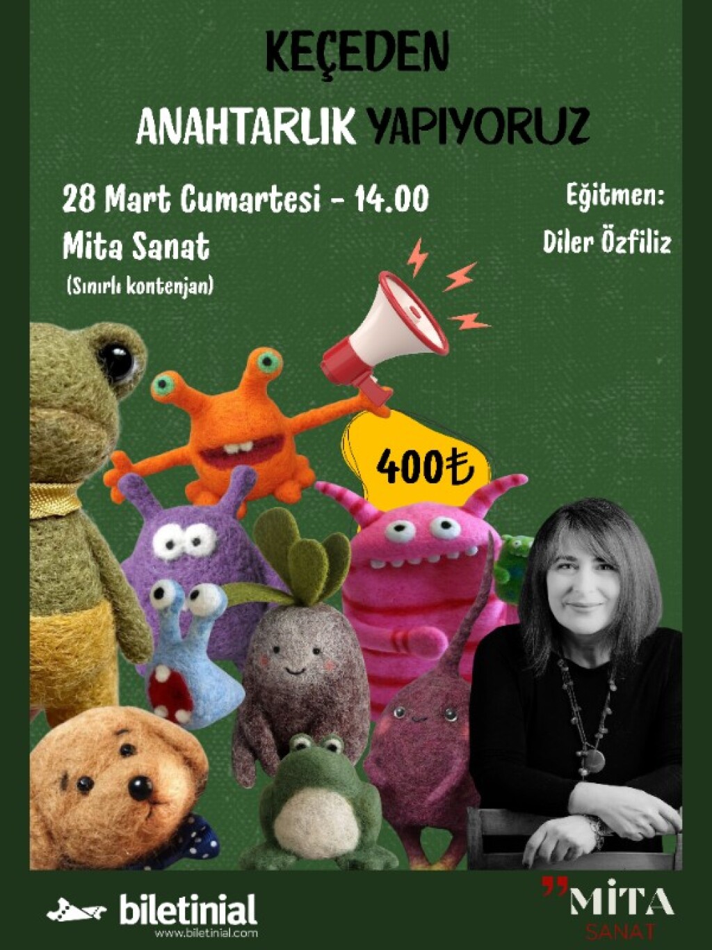 "Keçeden Anahtarlık Yapıyoruz" Keçe İğneleme Atölyesi